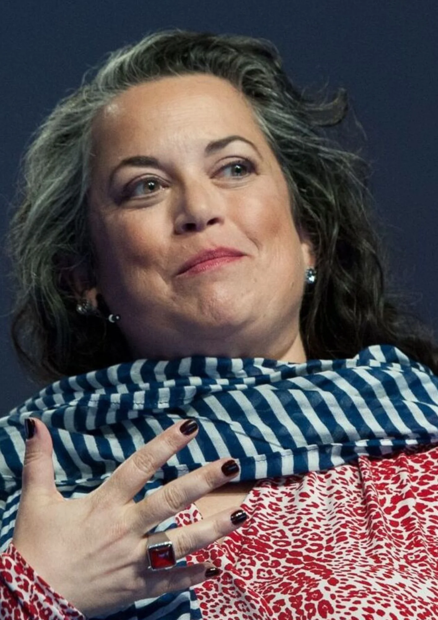 Professional speaker addressing a corporate event